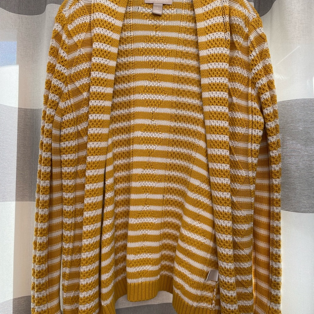 Striped Mustard Yellow Sweater